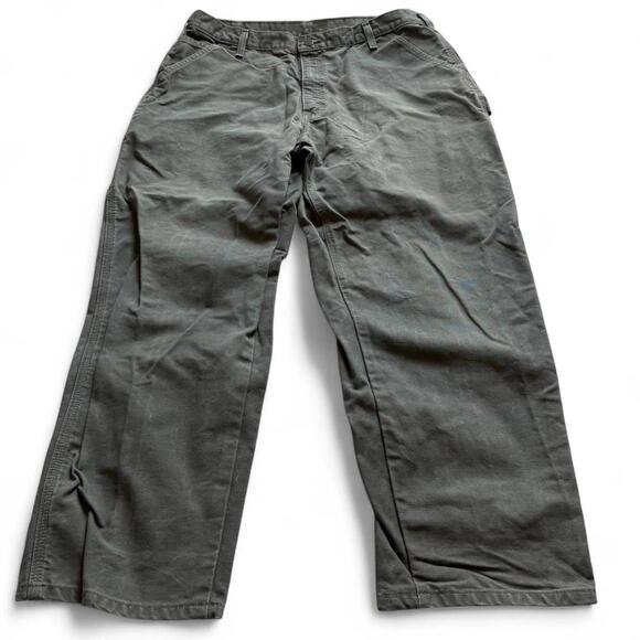 GREEN vintage Carhartt carpenter pants - Picture 2 of 4